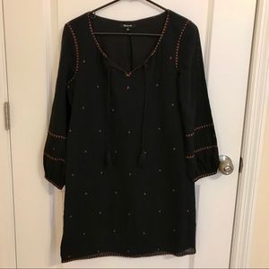 Madewell black peasant shift dress, size small